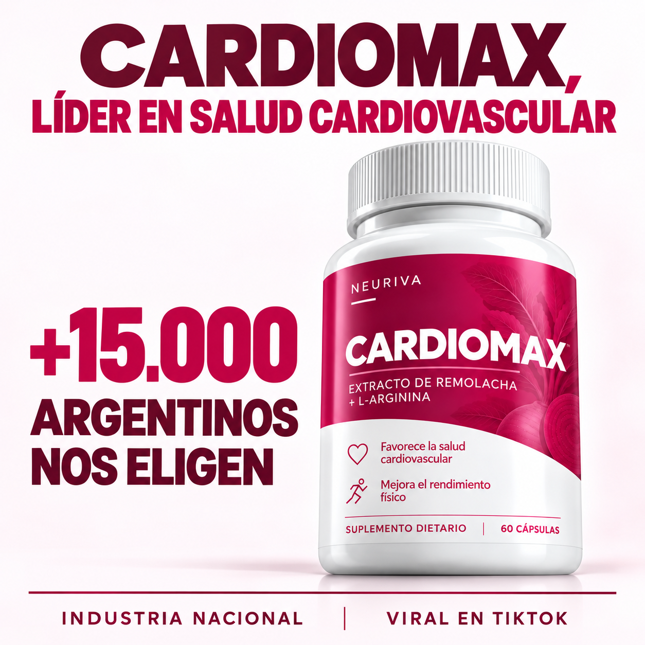 CARDIOMAX, líder en salud cardiovascular. Elegido por más de 15.000 argentinos. Industria nacional y viral en TikTok.